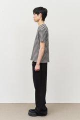 ローファイ ストライプド ワッフルド トップ