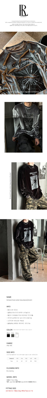 [UNISEX] Crack velvet long sleeves (3color)