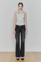 ANGEL SHIRRING TOP light mint
