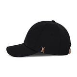 Rose gold stud over fit ball cap