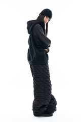 Ripple quilted padded pants
