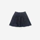 Puena Stud Damage Pleated Skirt