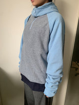 Chiffonne Brushed Hood Half Zip-Up Fleece Sweatshirt