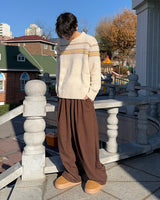 Golden Mink String Banding Pants (Cream)