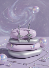 [SNSD Taeyeon Piercing] Love Planet Huggies Piercing - Silver Color