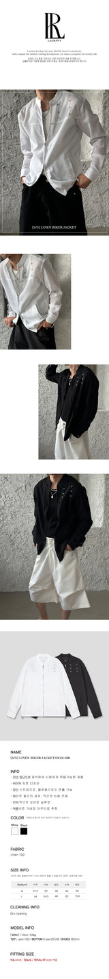 [S/S] Linen biker jacket (2color)