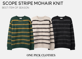 SCOPE STRIPE MOHAIR KNIT