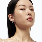 Ribbon Pave Earrings