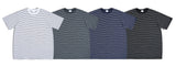 レイヤードストライプショートスリーブTシャツ (4 Colors)