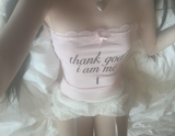 Thankstoo Lace Tube Top (light pink)