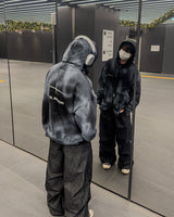 Anarchy Dirty Washing Hoodie Zip-up Warmer
