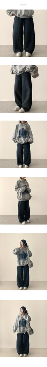 [Short & basic & long] ノエルウォッシングセミワイドデニムパンツ