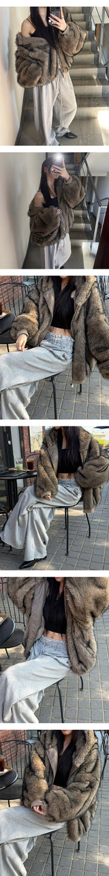 [Unisex] Fur 2way hood jumper(4color)