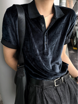エッセンシャルベロアカラー半袖Tシャツ