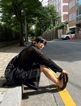 ノンフェードバミューダスナップデニムパンツ