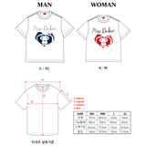 ハートバイカーTシャツホワイト / レッド(MAN)