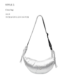 2WAY SHIRRING MAY LILY BAG_SILVER