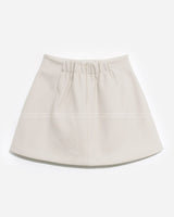 Pintuck wool mini skirt