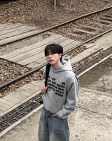 Stay Lettering Cropped Hoodie