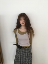 YWD PLAID PLEATS SKIRT (3color)