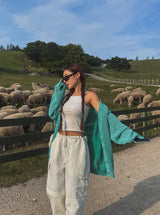 Summer Turf Pigment Net Cardigan