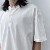 Collarless Henley Tee