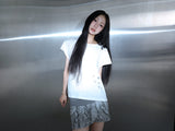 Grunge Claw Leopard Eyelet Tee - White