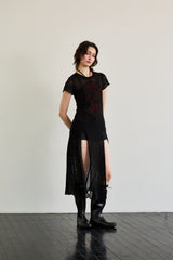 WITTY KNIT ONE-PIECE / BLACK