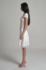 Fairy Lace layered Top, Milk Beige