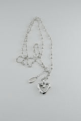 [925Silver] Melting heart necklace