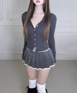 Rizz Ribbon Shirt Top