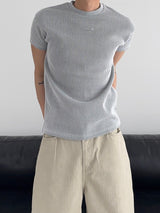PD Ribbed Muscle Fit Short Sleeve T-Shirt (3C)