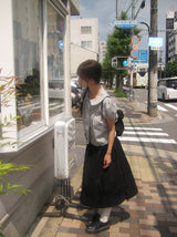 Iseo Strap Flare Banding Long Skirt