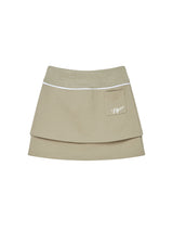 DOUBLE LAYER SKIRT (LIGHT KHAKI)