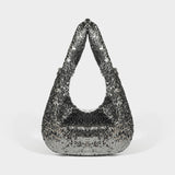Hand-Beaded Chain Handle Evening Bag