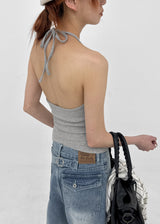 [MADE] Flote Halter String Sleeveless Top (Built-in Cap)