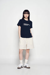 25SS ストライプセットアップルーズフィットショートパンツ アイボリー