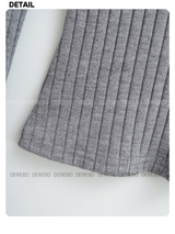 Preppy V-neck Shirt Layered Long Sleeve Knitwear