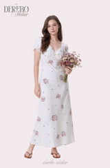 Florayu Flower V Long Dress