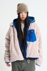Retro deep pile fleece jacket