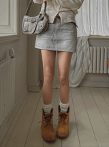 Teen Grey Brush Skirt