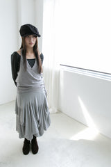 button curved flare midi skirt(3colors)