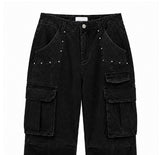 Aki Studded Parachute Cargo Pants