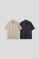 Olin linen indigo half shirts