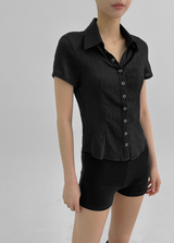 [MADE] Elsop Burton Pleats Blouse (Short-Sleeved ver.)