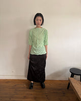 floral satin skirt