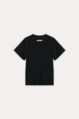 SHIRRED ROUND TOP_BLACK