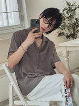 Edith Linen Half Shirt