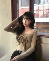 pore glam up ribbon square tee