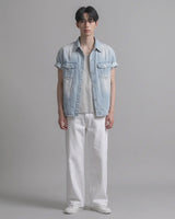 (UNISEX) Slub Denim Over Shirts